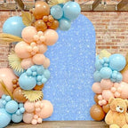 MODFUNS Light Blue Arch Cover Sequins Arch Stand Cover Spandex Arch Backdrop Cover 4x7.2ft Glitter Arch Covers Chiara Backdrop Cover Stretch Arch Wall Covers for Celebration Party Reception Decor - Image 4