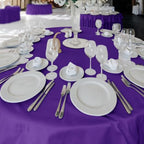 Fitable 6 Pack Purple Tablecloths 120 Inch Round for 48"-96" Tables - Image 2