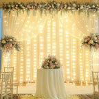 20x10FT Beige Wrinkle Free Backdrop Curtains with Lights String for Parties - Photo Curtain Backdrop with Lights for Wedding Decorations, Bridal Baby Shower Birthday Party Photography - Image 7