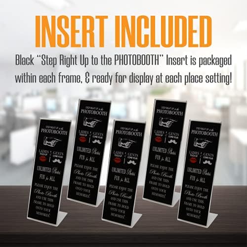 2x6 Slanted Photo Strip Frames - Black Insert, 150 Pack - Image 3