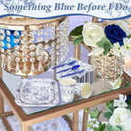 350 Pcs Something Blue Before I Do Paper Plates and Napkins Set - Image 6