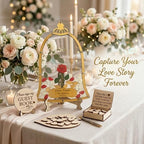 Personalized Enchanted Rose Dome Wedding Guest Book Alternative Frame - Image 3