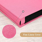 potricher Photo Album 4x6 Photos, 1000 Pockets, Linen Cover, Pink - Image 6