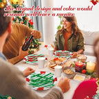 Pickmesh 400 Pcs Christmas Peppermint Candy Paper Plates Napkins Serve 50 - Image 6