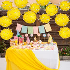 Mindsoft 140 Pcs Yellow Paper Lanterns Bee Party Decoration Plush 3D Bees - Image 6