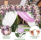 Geosar 8 Bundles Artificial Peonies Flowers,Gray Purple, Light Purple - Image 3