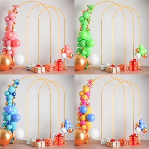 7.2FT+6.6FT+6FT Arch Wedding Arch Backdrop Stand, Heavy Duty Metal Arch Frame for Balloons, Flowers & Fabric, Event Decoration Stand for Ceremony, Party & Photos - Image 5