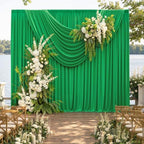 20ft x 12ft Green Backdrop Curtains for Parties, Wrinkle Free 4 Panels Photo Backdrop Drapes Back Drop Cloth for Wedding Birthday Photography Background Decor - Image 3