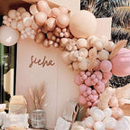 DIY Doubled Layer Cream Peach Apricot Balloons Garland Retro Pink Ballon Kit Chrome Rose Gold Globos Wedding Birthday Baby Shower Party Decor by Worldoor