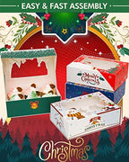 qiqee Christmas 6 Cupcake Boxes with Window 30 Packs Cupcake Box 9.4x6.1x3 inch Bakery Boxes For Cupcakes Carrier, Cupcake Containers - Image 5