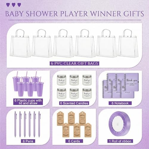 Nuogo 6 Sets New Parent Shower Prizes, Purple Color, Classic Style - Image 2