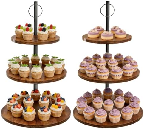 Wooden Cupcake Stand,3-Tier Cupcake Tower for 50 Cupcakes by Unknown