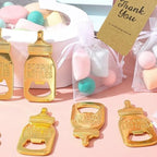 50PCS Baby Shower Favors Baby Bottle Openers, Baby Shower Party Favors for Guests Gifts Wedding Souvenirs Birthday Party Decor with Thank You Tags and Sheer Bags in Bluk(Poppin Style) - Image 3