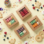 TOMNK 150pcs Small Cookie Boxes with Window, 4x4x2.5In Cookie Packaging - Image 6