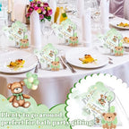 288 Pcs Baby Shower Favors Set for Guests,Green,Bear - Image 5