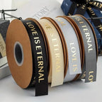 Personalized Ribbon,Custom Satin Ribbon with Name Customized Logo Printed Decoration Ribbon Personalized Wedding Gift Wrapping for Baptism Funeral Crafts Flower Bouquet Ribbon 100yard (100mm) by Unknown