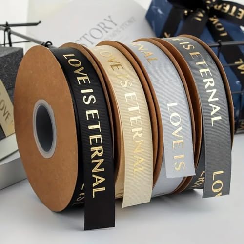 Personalized Ribbon,Custom Satin Ribbon with Name Customized Logo Printed Decoration Ribbon Personalized Wedding Gift Wrapping for Baptism Funeral Crafts Flower Bouquet Ribbon 100yard (25mm) by Unknown