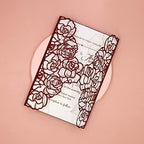FOMTOR Laser Cut Wedding Invitation Set with Envelopes & Inserts & Seals – Perfect for Weddings, Bridal Showers, Engagements & Anniversary Celebrations - Red, 40pcs - Image 7