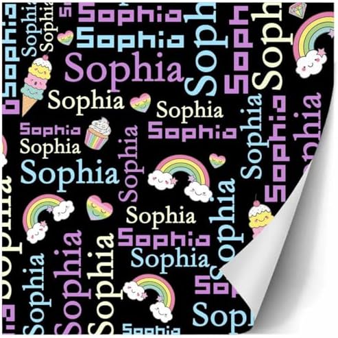 AOFUN Wrapping Paper Roll with Printed Name Personalized Christmas Gift Holiday Gift For Couples Mens Birthday Wrapping Paper 5 Rolls 58" x 23" - Image 3