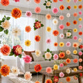 Hanging Flower Garland, 12 Pack Artificial Wildflower Garlands, 6 FT Each (72 FT Total), Floral Vines for Wedding Arch, Backdrop, Bridal Shower, Baby Shower, Garden Party and Home Decor, Multicolor by Vikua