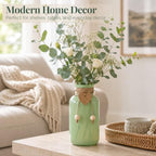 TBWIND Mason Jar Vases for Centerpieces, 12PCS Mint Green Glass Flower Vase - Image 5