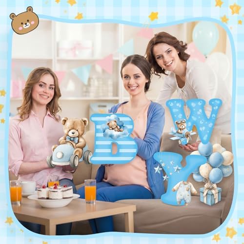 Chumia 13 Pcs Welcome Baby Yard Signs Baby Shower Yard Sign with Stakes, 15 Inch Tall Girl Boy Lawn Sign Gender Reveal Outdoor Decoration Welcome Newborn Announcement for Party Decorations(Blue) - Image 4