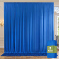 10ft x 10ft Wrinkle Free Royal Blue Backdrop Curtain for Parties, 2 Panels 5x10ft Silky Polyester Blue Photo Backdrop Drapes for Weddings Birthday Party Photography Background by ENJOYYOURPARTY