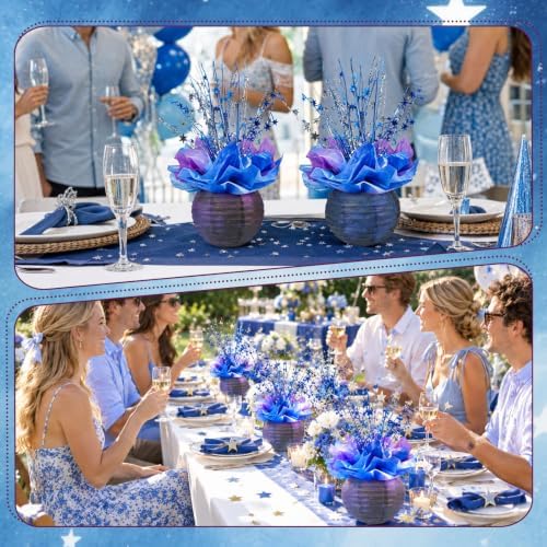 6 Set Galaxy Paper Lanterns Table Centerpieces Decors 8in - Image 2