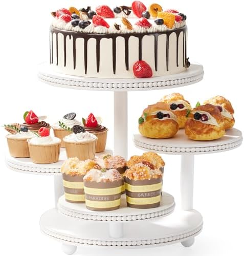4 Tier Cupcake Stand for 50 Cupcakes - Wooden Cake Stand | Cupcake Display by VIVIRBIEN