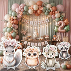 Honoson 4 Pcs Large 22" x 30" Woodland Animal Baby Shower Cardboard Cutouts - Image 6
