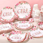 Funnymoom 250 Pcs It's a Girl Baby Shower Decoration for Girl Serves 50 - Image 6
