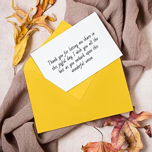 Darling Souvenir A2 Yellow Invitation Envelopes (4 3/8 x 5 3/4) Euro V-Flap 80 LBS Ideal for Weddings, Birthday, Invitations, Baby Shower,Bridal Shower -Packs & Colour Available - Image 2