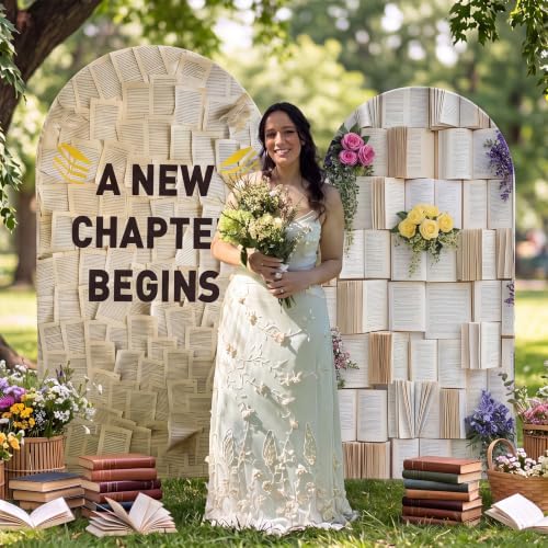 Tingjoo 2 Pcs a New Chapter Begins Decorations Book Themed Party Backdrop - Image 2