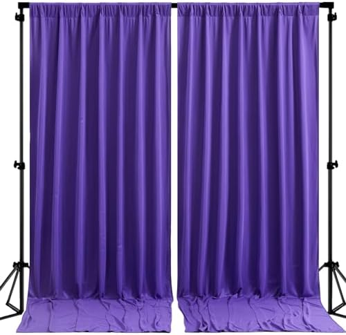 40ftx10ft Wrinkle Free Purple Backdrop Curtain - 10 Feet Photography Backdrop Drapes, Silky Polyester Back Drop Cloth for Wedding Baby Shower Balloon Arch Background by Unknown
