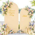 Champagne Arch Covers 2 Set 7.2 and 6ft Champagne Arch Backdrop Cover Spandex Fitted Wedding Arch Stand Covers for Birthday Party Baby Shower Bridal Shower Wedding Banquet Photo Balloon Arch Backdrop by Suppromo