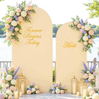 Champagne Arch Covers 2 Set 7.2 and 6ft Champagne Arch Backdrop Cover Spandex Fitted Wedding Arch Stand Covers for Birthday Party Baby Shower Bridal Shower Wedding Banquet Photo Balloon Arch Backdrop by Suppromo