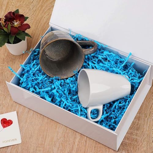 5 Pcs White Gift Box for Presents 10.8x7.5x3.5 Inches Magnetic Gift Boxes with Lid Luxury Gift Box for Rectangle Collapsible for Bridesmaid, Wedding, Birthday Gift Packging - Image 5