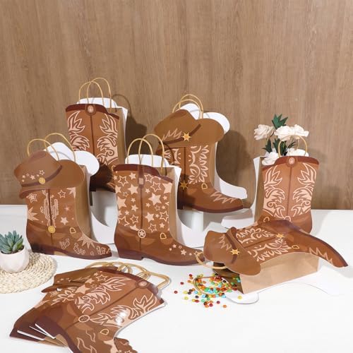 Cowboy Boots Paper Bags Western Theme Party Decorations Favors - Image 4
