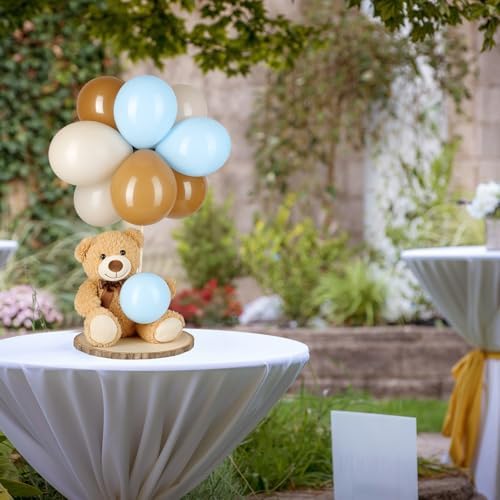Canlierr 12 Set Bear Centerpieces Khaki, 23-26in Wooden Rounds with Stick - Image 7