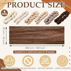 6 Pcs Brown Series Cheesecloth Table Runner 118" - Image 2