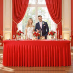 gogoparti 6 Pack Spandex Red Fitted Table Cloth for 8ft Rectangle Tables Red Stretch Tablecloth Table Covers Skirt Banquet Wrinkle Free Tablecloths for Parties Wedding - Image 4