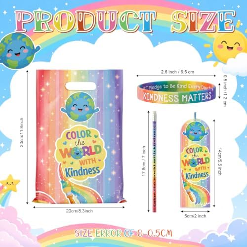 Resurhang 200 Pcs Kindness Week Gifts Favors, Color The World Items Kit - Image 2