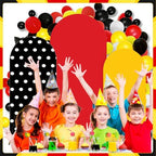 3 Pcs Cartoon Mouse Arch Backdrop Cover Red Yellow Black Dot Background - Image 7