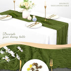 20 Pack Cheesecloth Table Runner 17 x 108 Inch, Olive Green - Image 5