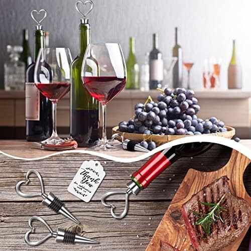 Didaey 100 Set Heart Shape Wine Stopper Wedding Favor for Guests - Image 3