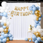 40x10FT White Backdrop Curtains for Wedding Parties, Wrinkle Free Polyester Photography Backdrop Drapes for Wedding Baby Shower Birthday Parties Stage Background Stand Decorations 4x10ft,10 Panels - Image 5