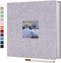 Vienrose Large Photo Album Self Adhesive for 4x6 8x10 10x12 Pictures Magnetic Scrapbook Album DIY 13" X 12.6" 60 Blank Pages with A Metallic Pen by Vienrose