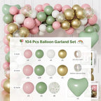 Baby in Bloom Baby Shower Decorations, 293pcs All-in-One Baby Shower Decor Kit Baby Box Banner Backdrop Tablecloth Plates Cake Topper Balloon Arch Sash Corsage Floral Sage Babyshower for Girl Boy - Image 3