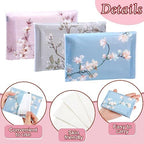 PerKoop 100 Pack Pocket Tissues Travel Slim Packs Small Facial Tissues Wallet Size Toilet Paper for Travel Guest Wedding Supplies, 4 Styles(Colorful Flowers) - Image 3