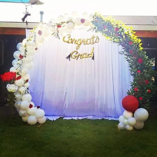 LANGXUN 9ft Large Size Metal Circle Balloon Arch Stand Decoration, Indoor Outdoor Arch Frame for Birthday Wedding Graduation Decorations and Event Party Supplies, Baby Shower Photo Background - Image 6